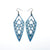 Arrowhead 01 [L] // Leather Earrings - Blue Pearl - LIGHT RAZOR DESIGN STUDIO