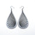 Drop 08 [L] // Leather Earrings - Silver - LIGHT RAZOR DESIGN STUDIO