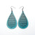 Drop 05 [L] // Leather Earrings - Turquoise Pearl - LIGHT RAZOR DESIGN STUDIO
