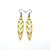 Totem 05 [S] // Leather Earrings - Gold - LIGHT RAZOR DESIGN STUDIO