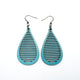 Drop 04 [S] // Leather Earrings - Turquoise Pearl - LIGHT RAZOR DESIGN STUDIO