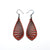 Gem Point 09 [S] // Leather Earrings - Red - LIGHT RAZOR DESIGN STUDIO