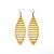 Terrabyte v.11_1 // Leather Earrings - Gold - LIGHT RAZOR DESIGN STUDIO