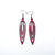 Totem 01 [S] // Leather Earrings - Fuchsia - LIGHT RAZOR DESIGN STUDIO