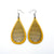 Drop 04 [L] // Leather Earrings - Gold - LIGHT RAZOR DESIGN STUDIO