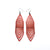 Terrabyte 17 // Leather Earrings - Red Pearl
