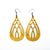 Drop 07 [L] // Leather Earrings - Gold - LIGHT RAZOR DESIGN STUDIO