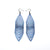 Terrabyte 17 // Leather Earrings - Navy Blue Pearl