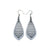 Gem Point 12 [S] // Leather Earrings - Silver - LIGHT RAZOR DESIGN STUDIO