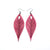 Terrabyte 10 // Leather Earrings - Light Fuchsia