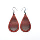 Drop 04 [S] // Leather Earrings - Red - LIGHT RAZOR DESIGN STUDIO