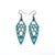 Arrowhead 01 [S] // Leather Earrings - Turquoise Pearl - LIGHT RAZOR DESIGN STUDIO