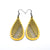 Drop 06 [S] // Leather Earrings - Gold - LIGHT RAZOR DESIGN STUDIO