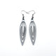 Totem 01 [S] // Leather Earrings - Silver - LIGHT RAZOR DESIGN STUDIO
