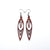 Totem 02 [S] // Leather Earrings - Red - LIGHT RAZOR DESIGN STUDIO
