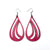 Drop 01 [L] // Leather Earrings - Fuchsia - LIGHT RAZOR DESIGN STUDIO
