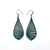 Gem Point 09 [S] // Leather Earrings - Turquoise - LIGHT RAZOR DESIGN STUDIO