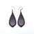 Gem Point 11 [S] // Leather Earrings - Purple - LIGHT RAZOR DESIGN STUDIO