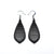Gem Point 11 [S] // Leather Earrings - Black - LIGHT RAZOR DESIGN STUDIO