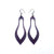 Terrabyte 02_2 // Leather Earrings - Purple - LIGHT RAZOR DESIGN STUDIO