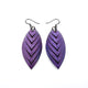 Terrabyte 14 [S] // Leather Earrings - Medium Purple - LIGHT RAZOR DESIGN STUDIO