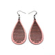 Drop 05 [S] // Leather Earrings - Red Pearl - LIGHT RAZOR DESIGN STUDIO
