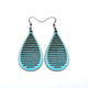 Drop 05 [S] // Leather Earrings - Turquoise Pearl - LIGHT RAZOR DESIGN STUDIO
