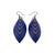 Terrabyte 14 [S] // Leather Earrings - Dark Purple - LIGHT RAZOR DESIGN STUDIO