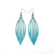 Petal 04 [L] // Leather Earrings - Turquoise Pearl - LIGHT RAZOR DESIGN STUDIO