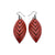 Terrabyte 14 [S] // Leather Earrings - Red - LIGHT RAZOR DESIGN STUDIO