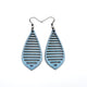 Gem Point 10 [M] // Leather Earrings - Blue Pearl - LIGHT RAZOR DESIGN STUDIO