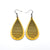 Drop 05 [S] // Leather Earrings - Gold - LIGHT RAZOR DESIGN STUDIO