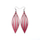 Petal 04 [L] // Leather Earrings - Fuchsia Pearl - LIGHT RAZOR DESIGN STUDIO