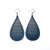 Drop 05 [L] // Leather Earrings - Navy Blue - LIGHT RAZOR DESIGN STUDIO