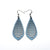 Gem Point 11 [M] // Leather Earrings - Blue Pearl - LIGHT RAZOR DESIGN STUDIO