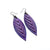 Terrabyte 14 [M] // Leather Earrings - Light Purple - LIGHT RAZOR DESIGN STUDIO