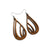 Drop 03 [S] // Wood Earrings - Walnut - LIGHT RAZOR DESIGN STUDIO