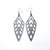 Arrowhead 02 [L] // Leather Earrings - Silver - LIGHT RAZOR DESIGN STUDIO