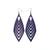 Terrabyte v.18 // Leather Earrings - Purple - LIGHT RAZOR DESIGN STUDIO