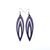 Totem 08 [L] // Leather Earrings - Purple - LIGHT RAZOR DESIGN STUDIO
