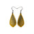 Gem Point 09 [S] // Leather Earrings - Gold - LIGHT RAZOR DESIGN STUDIO