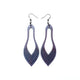 Terrabyte v.02_1 // Leather Earrings - Purple Pearl - LIGHT RAZOR DESIGN STUDIO