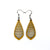 Gem Point 11 [S] // Leather Earrings - Gold - LIGHT RAZOR DESIGN STUDIO