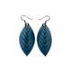 Terrabyte 14 [S] // Leather Earrings - Blue - LIGHT RAZOR DESIGN STUDIO
