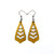 Totem 09 [S] // Leather Earrings - Gold - LIGHT RAZOR DESIGN STUDIO
