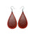 Drop 05 [L] // Leather Earrings - Red - LIGHT RAZOR DESIGN STUDIO