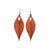 Terrabyte 10 // Leather Earrings - Light Red