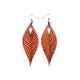 Terrabyte 10 // Leather Earrings - Light Red