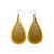 Drop 05 [L] // Leather Earrings - Gold - LIGHT RAZOR DESIGN STUDIO
