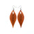 Terrabyte 10 // Leather Earrings - Orange